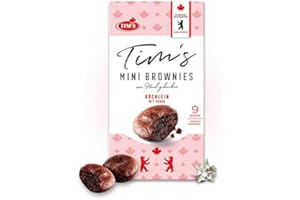 TIMS KANADISCHE BACKWAREN Tim's Mini Brownies 180g I Mini Muffins Original I 9 einzeln verpackte, saftige Cupcakes ohne Konservierungsstoffe I Leckeres Kaffee-Gebäck I Traditionelle kanadische Backwaren Made in Germany