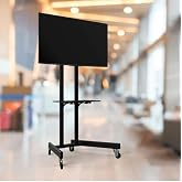 ALPIN Ev Tipi Salon,Oturma Odası,Balkon ve Toplantı Odası Tekerlekli Metal Ayaklı Tv/Fuar Standı/&Uuml;nitesi 40" in&ccedil;- 75" in&ccedil;