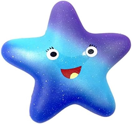 15cm Rainbow Cloud/17cm Galaxy Devil Ray/13cm Fun Galaxy Star fish Scented Cream Scented Squishy Slow Rising Squeeze Toys Phone Chain (A#)