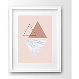 Kunstdruck ungerahmt minimalistisch Marmor Dreieck