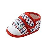  Hankyky Unisex Baby Gitter Lauflernschuhe Rutschfester Sohle Weiche Unterseite Jungen-Mädchen Babyschuhe Prewalker Turnschuhe für Babys 3-12 Monate A 11-S (3-6Monate)