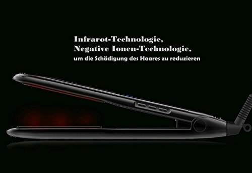 Auxent Profi Glätteisen mit Hochwertiger Keramikbeschichtung, Ionen-und Infrarot-Technologie, Haarglätter mit Tastensperre und Tragegriff-Verriegelung für Schonendes Haarstyling - 8