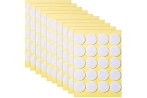 Jemesi Lot de 200 autocollants de mèches de bougies, résistants à la chaleur, double face, pour la fabrication de bougies