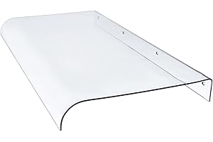 ZLOVNE Pensilina Tettoia per Porta e Ingresso,Tenda da Veranda Pensilina in Policarbonato Trasparente ad Arco,Garden Pensilina da Esterno for Finestra,con Accessori,62 Dimensioni (50x100cm/20"x39")