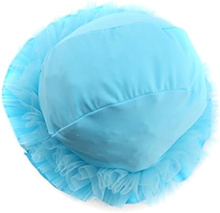Fletion Cute Kids Swim Cap Sun Summer Beach Water Sports Bathing Swimming Caps with Beautiful Voile Lace Ruffle Brim for 1-8 Years Unisex Baby Boys Girls Kindergarten Toddler Children