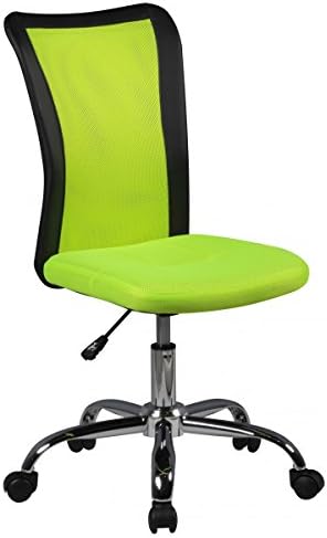 Amstyle Kids desk chair LUKAS for children 6 with backrest soft-bottom rollers children swivel chair Kids office chair ergonomically adjustable youth chair Girls Boys Green children room chair