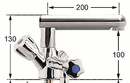 Preisvergleich Produktbild Biertheken-Armatur extra flach, linksdreher 1 Unterspülrohr