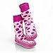 Mocc Ons Moccasin Style Slipper Socks - 6-12 Months, Pink Spots