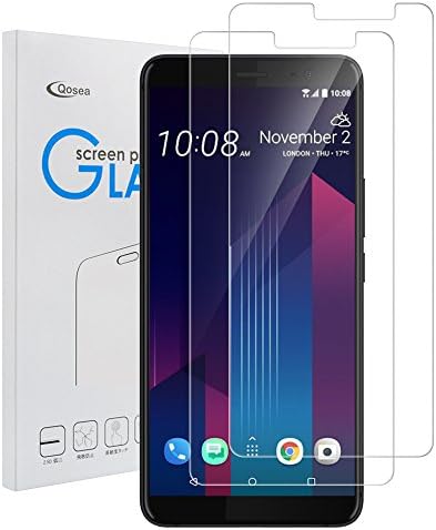 Screen Protector for HTC U11 Plus(2-Pack), Siuber Full Coverage Tempered Glass Screen Protector, High Definition, Anti-Scratch, High Touch Sensitivity, Bubble-Free, Anti-Fingerprint Protective Film Cover for HTC U11 Plus