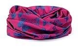  CALENTADOR CUELLO BUFF ROSA MARIPOSAS - RUFFNEK® Multifuncional Bufanda / Capucha Polar - Talla Única Para Mujeres