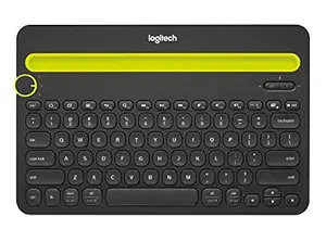 Logitech K480 Wireless Multi-Device Keyboard for Windows, Apple iOS android or Chrome, Wireless Bluetooth, Compact Space-Saving Design, PC/Mac/Laptop/Smartphone/Tablet- Black