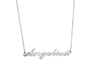 ARGENTO E DINTORNI Collana in acciaio con il nome per donna regolabile in corsivo colore argento anallergica girocollo