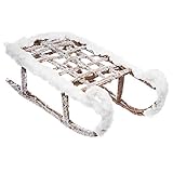 FEERIC CHRISTMAS - Décoration de noël Luge en Bois + Neige L37.5 à l'orée des Bois