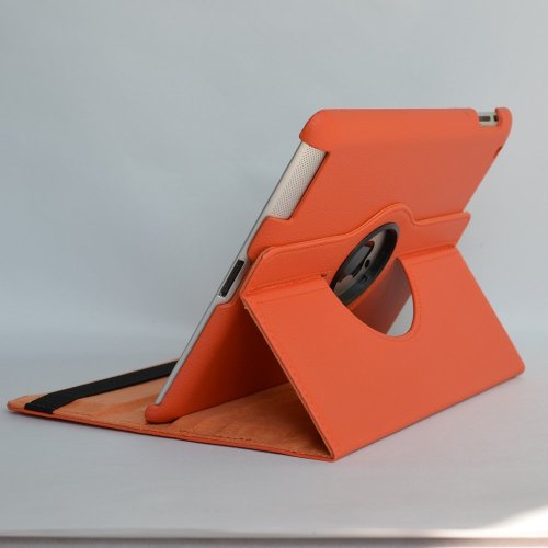 inShang Hülle für Apple iPad 2 iPad 3 iPad 4, Edles PU Leder Tasche Hülle Skins Etui Schutzhülle Ständer Smart Case Cover für Tablet iPad, Super Automatische Einschlaf-/Aufwach funktion, 360 Grad rotierende Schutzhülle mit Standfunktion + inShang Logo hochwertigen Stylus Eingabestift Stift - 4