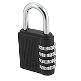 Bulk Hardware BH00409 Combination Padlock, 40 mm (1.1/2 inch) - Black