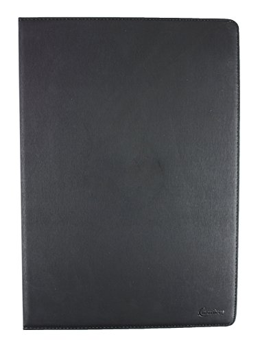 Emartbuy® Toshiba Dynapad Windows Tablet 12 Zoll Universal ( 11 – 12.5 Zoll ) Schwarz Premium PU Leder Multi-Angle Exekutive Folio Geldbörse Tasche Hülle Tan Innenraum mit Kartensteckplätze + Schwarz Stylus - 2