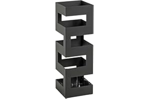 HAKU Möbel Umbrella Stand Black, Metal - Size: W 16 cm X H 48 cm X D 16 cm, Style: Modern
