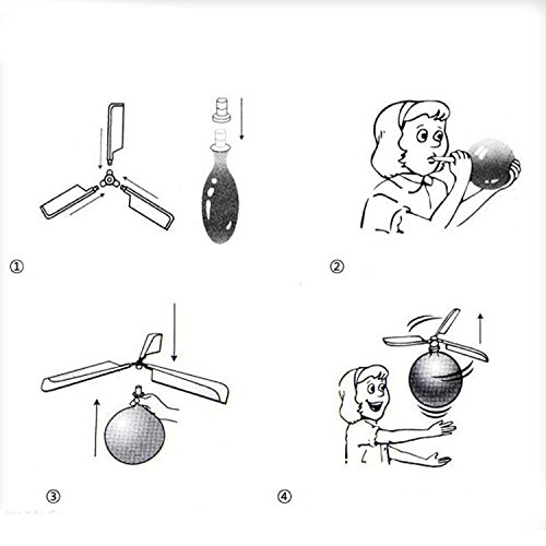 Cheap4uk Balloon Helicopter Indoor Outdoor Toy Party Bag Filler Pack of 8