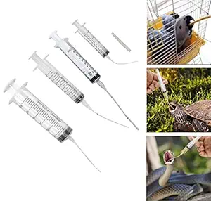 Awraaq 4 Pcs Birds Feeding Syringe with Reusable Needleless Plastic Syringe - (10ML, 20ML, 60ML,100ML)