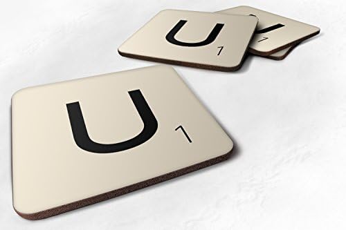 Letter "U" Scrabble Inspired Tile Letter Novelty Game Fun Gift Tea Coffee Cup Mug Coaster - iCaseCreative