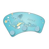 Wand-Garderobe mit Namen James und schönem Drachen-Motiv für Jungen - Garderobe für Kinder - Wandgarderobe