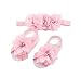 Enuo 4 Sets Baby's Girl's Pearl HeadBands HairBows and Barefoot Foot Flower