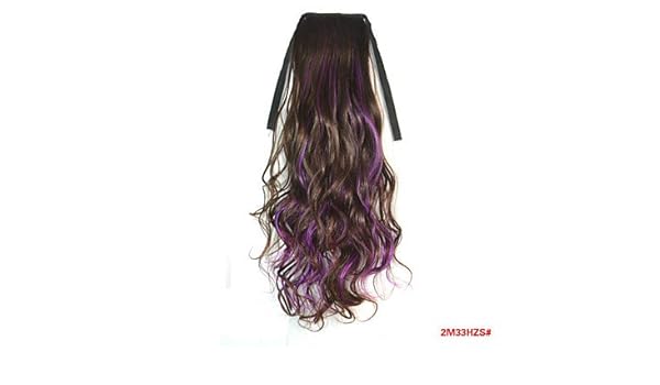 Mzp The New Color Hair Aail Of A Horse Black Purple Highlights