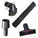 Produktbild TOP - Düsenset/Bürstenset - 4 teilig (Fugendüse + Polsterdüse + Möbelbürste + Universal Adapter) geeignet für Curtiss CA 2410; T1200, Twino, Optimum OK 1453, 1454, Kaisui KE 775 / KE775, Siemens VS 70000…71999