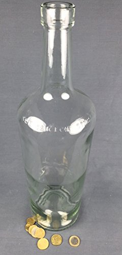 3 Liter Glas Flasche Boden Vase dekorativ Spartopf Geschenk Aufbewahrung - 4