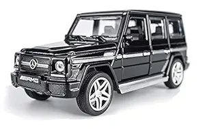 FunBlast Die Cast Car Toy - Push & Go Metal Car Toy | Metal Car 1:32 Pull Back with 4 Openable Doors, Engine Cover, Tail with Front and Rear Light & Music Toy Car for Boys, Kids & Children. (Black)