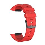 Happy Event Sport Soft Silikon Ersatz Handgelenk Strap Uhrenarmband für Samsung Fit2 Pro (Rot)