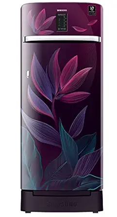Samsung 225 L 3 Star Inverter Direct cool Single Door Refrigerator (RR23A2F2Y9R/HL, Digi-Touch Cool, Base Stand with Drawer, Paradise Bloom Purple)