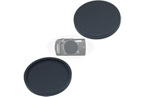 [2 Piezas] Tapa Objetivo para Lente Olympus Tough TG-7 TG-6 TG-5 Rojo/Negro, Accesorio de Tapa de Goma ULBTER TG7 T6 TG5