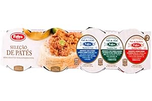 Fides Portugaise Mixed Pate Selections, Sardine (2 Tins) & Tuna (1 Tin) & Mackerel (1 Tin) 4x22g Imported By Vestemfashion