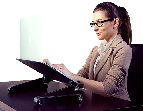 Uncaged Ergonomics WorkEZ Professional Notebook Computer Riser Foldable Lap Desk for Bed and Couch – Black-P schwarz - 2