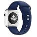 Produktbild myqyiyi Silikon-Armband Intelligente Uhr für Apple Watch Series 3 42 mm Dunkelblau