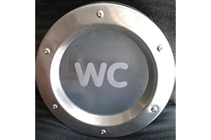 PORTHOLES.BULLAUGEN Porthole window stainless steel for door INOX 350 mm glass matte toilet WC nuts flange