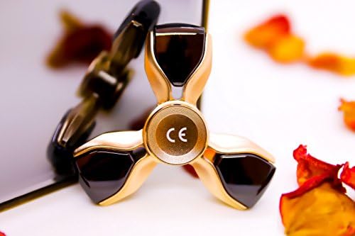 DYNETiCO Butterfly Gyro Spinner by Hand Tri Finger Fidget Gadget Toy for the Creative Mind, Focusing under pressure, Stress relief, Anxiety, Autism, ADD, ADHD, 4+ Spin Time