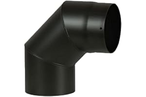 GRAN SASSO INOX Curva a 90° Verniciata per Fumisteria – in Acciaio al Carbonio SP. 20/10- per Stufe a Legna – Diametro 150mm