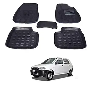 KOZDIKO TPE 3D Car Foot Mat for Maruti Suzuki Alto (Black) - Set of 5 Pcs