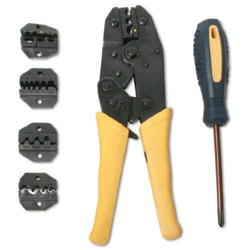 Crimpzange 5 wechselbare Einsätze + Schraubenzieher und Tasche [version:x8.3] by DELIAWINTERFEL - 3