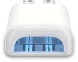 Crisnails® Lampara 36W Ultravioleta UV Secador de Uñas para Manicura y Pedicura Gel Esmalte Permanente SK-838, Color Blanco