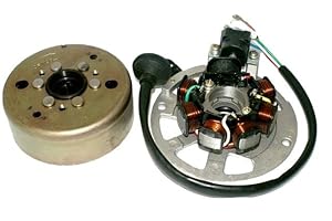 UNTIMERO LICHTMASCHINE STATOR + Rotor POLRAD für Yamaha AEROX JOG50 JOGRR Jog RR 50 bis02