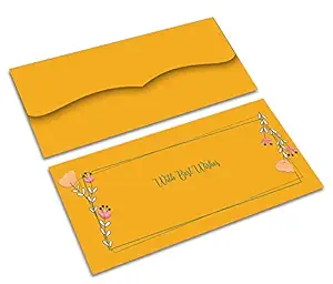 Brown Cloud Exclusive Velvet Finish Embossed UV Printed Shagun/Money/Gift Envelope/Cover/Lifafa for Kids/Gift/Festival and Other Occasions(SEVLVT PR 021) (Pack of 10)