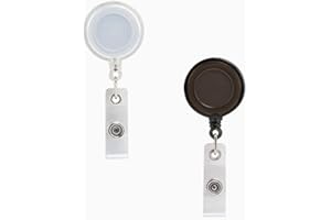 CCLKHY Carrete de Insignias Retráctil Translúcido, 2 Pcs Portatarjetas Retráctiles Translúcidos de, Retráctil Carrete de Insignia de Colores, Llavero Extensible de, para Adultos Enfermera Médico Profesor