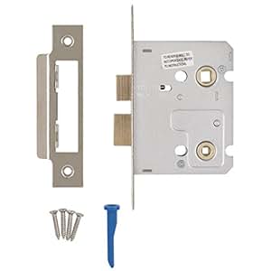 Smith & Locke Bathroom Mortice Lock Polished Chrome 76 x 22mm: Amazon ...
