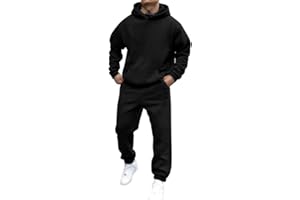 shownicer Survêtement Homme Ensemble Jogging Sweats À Capuche Et Sport Pantalons Automne Hiver Couleur Unie Gym Jogging Sportswear Tenue De Couple