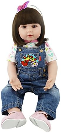 22"/55cm Lifelike Realistic Soft Vinyl Silicone Reborn Baby Doll Real Life Like Newborn Dolls Lovely Girl Doll Xmas Gift Birthday Gift