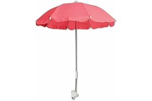 VETRINE INRETE Vetrineinrete® Ombrellino per passeggino parasole ombrello Ø70 cm per carrozzina protezione dai raggi solari uv accessori per carrozzino Rosa B26