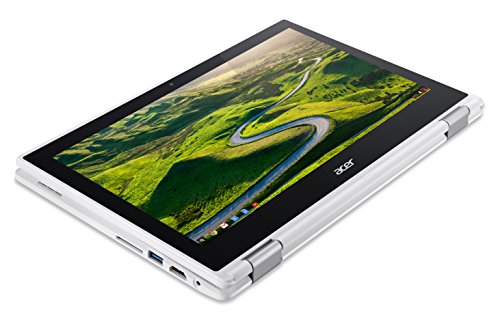Acer R11 CB5-132T 11 6 inch Convertible Chromebook Laptop  Intel Celeron N3050  2 GB RAM  16 GB eMMC  Integrated Graphics  Chrome OS  - White